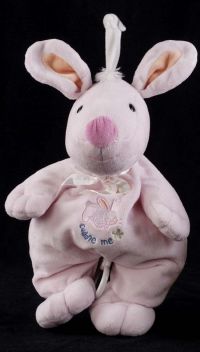 Carters Tykes Rabbit Bunny Cuddle Me Musical Crib Pull Plush Toy